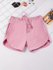 Toddler Girls Bow Elastic Waist Casual Track Shorts Kids Summer Clothes