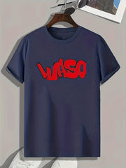 Letter Pattern Print Men's Sports T-shirt