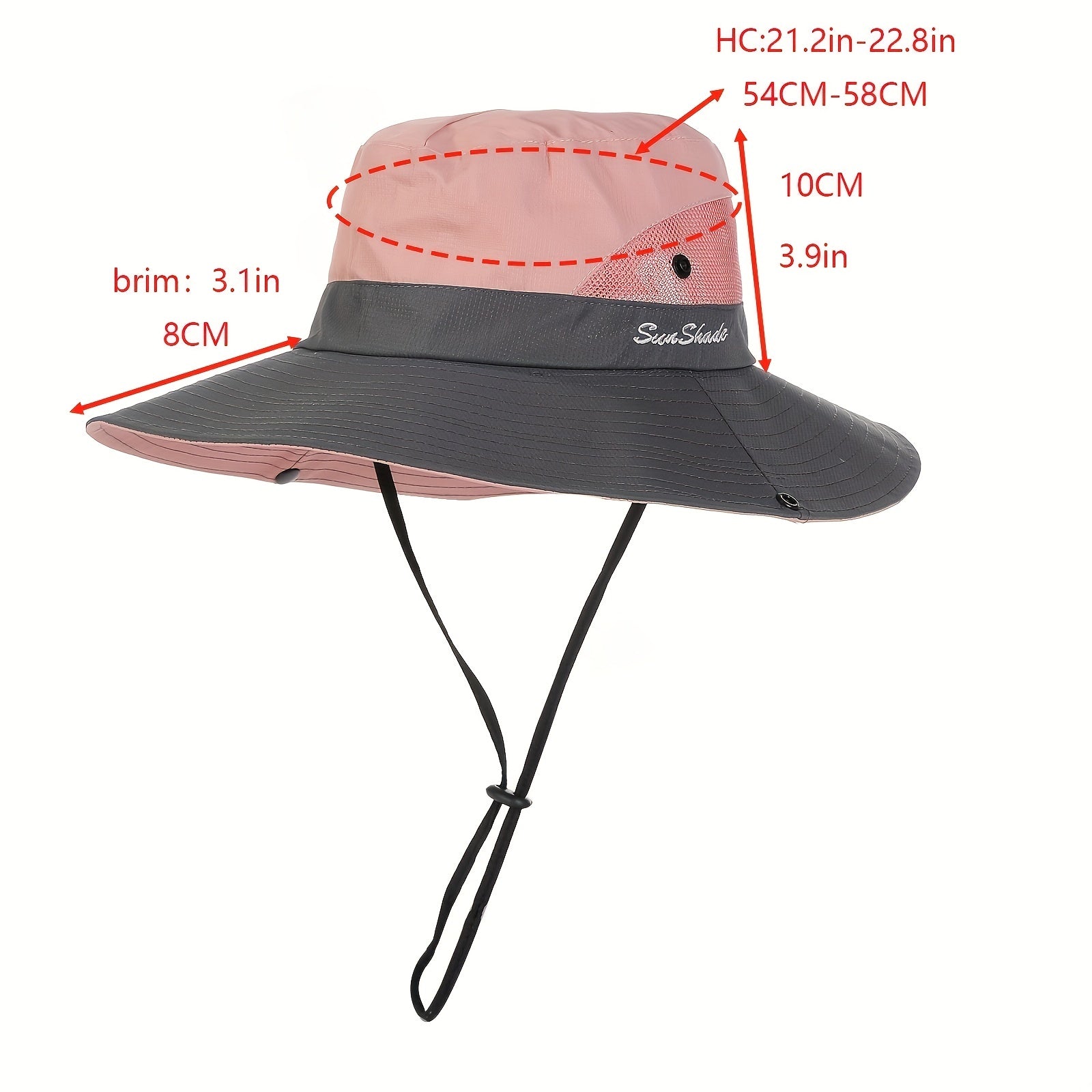 Wide Brim Mesh Boonie Hat UV Protection Fishing Hiking Beach Hat