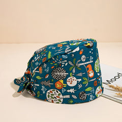 Minimalist Animal Scrub Cap Adjustable Ponytail Scrub Hat
