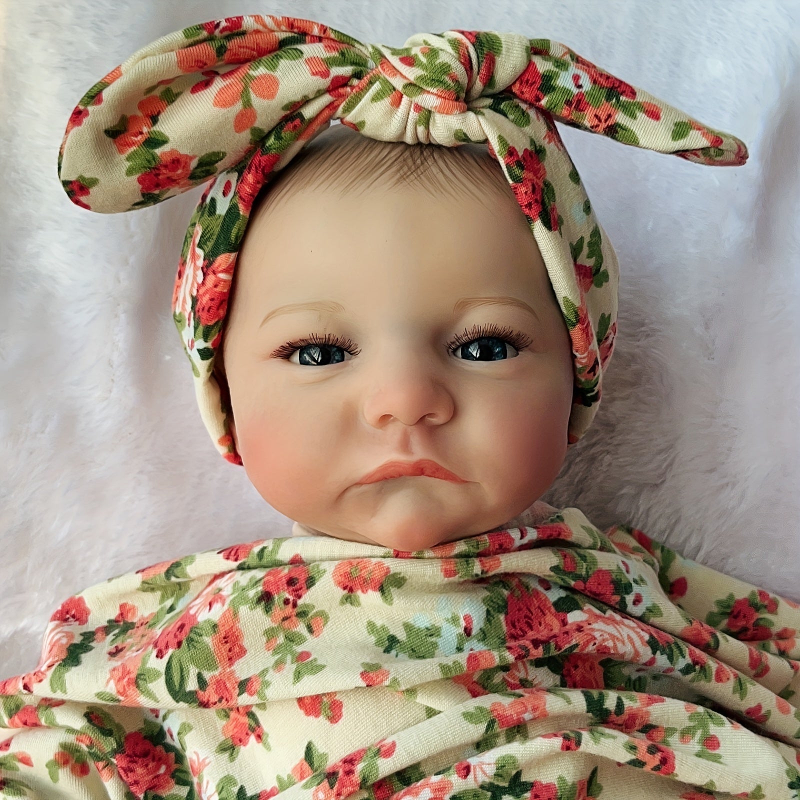 Reborn Baby Doll Hand Painted Baby Size 3D Skin Veins Collectible Art Doll