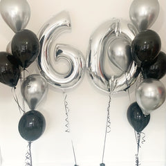61pcs Silvery Balloons Confetti Set Matte Metallic Latex Balloon for Party