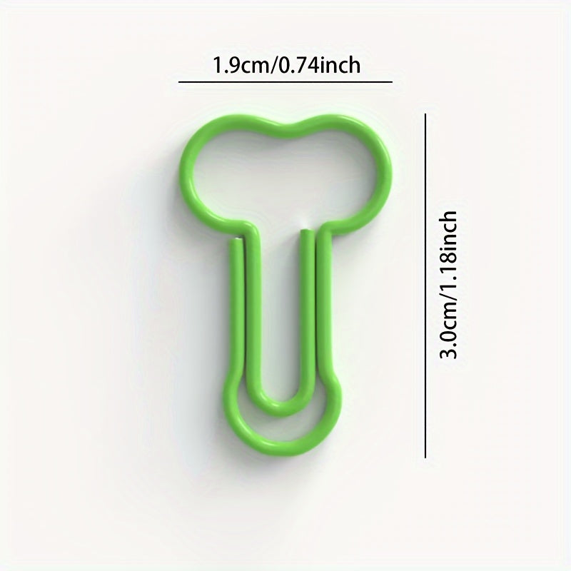 10pcs Green Paper Clips Bookmarks School Office Supplies
