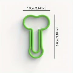 10pcs Green Paper Clips Bookmarks School Office Supplies