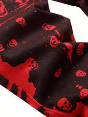 Men's Skull Pattern Jeans Streetwear Denim Pants