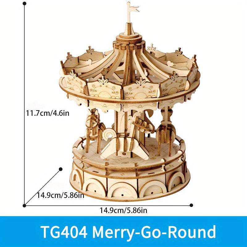 3D Wooden Puzzle Ferris Wheel Kit Educational Birthday Gift