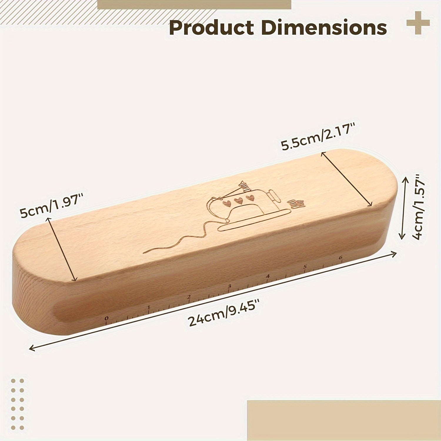 Hardwood Tailor Clapper for Quilter Pressing & Seam Flattening