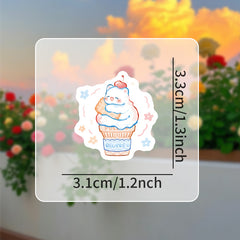 103pcs Colorful Food and Animal Stickers DIY Planner Decoration