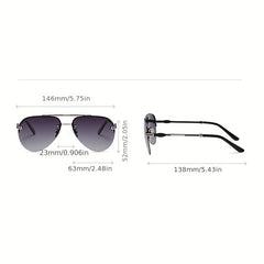 Vintage Polarized Half Frame Sunglasses UV Protection