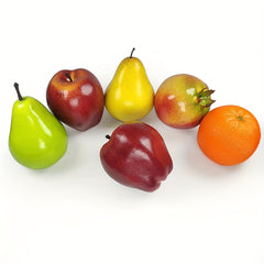 6pcs Realistic Artificial Fruit Set for Home Kitchen Party Decoration