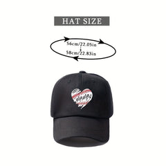 Heart MAMA Baseball Cap Distressed Dad Hat For Women