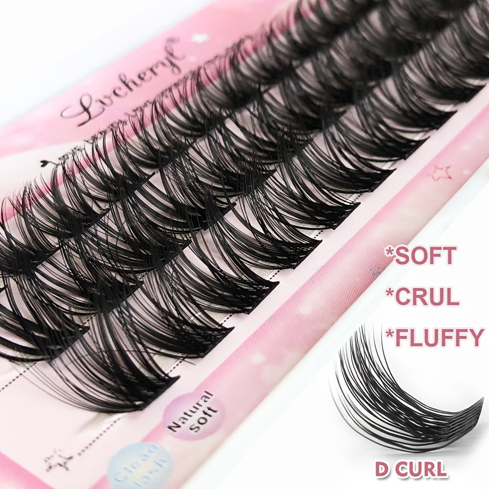 3D DIY D Curling Mink Eyelashes 36pcs