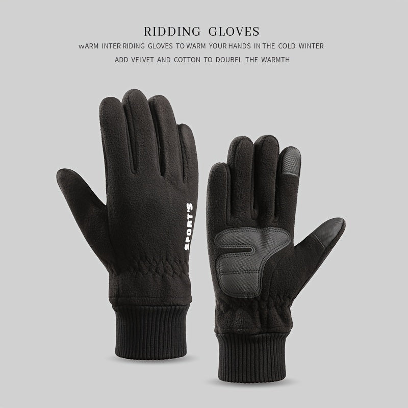 Winter Touch Screen Gloves Warm Thickened Outdoor Sports Driving Gloves