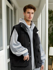 Men's Stand Collar Thermal Vest for Autumn Winter