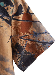 Print Men's Casual Short Sleeve Shirt for Summer Vacation