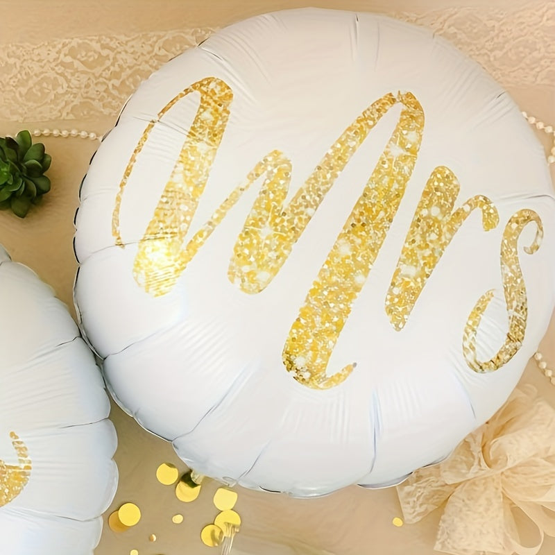 8pcs Mr Mrs Wedding Balloons Anniversary Props