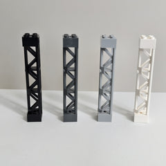 12pcs 2X2X10 Support Blocks for Building Bridges Train Tracks Tower Buildings