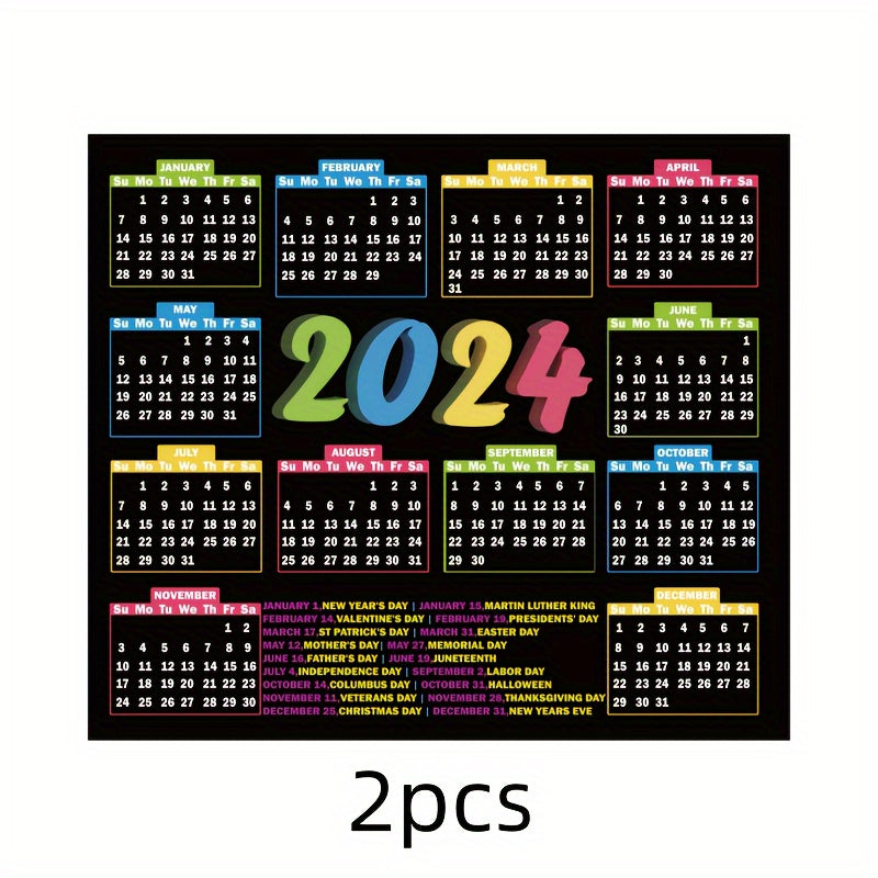 2pcs Calendar Mouse Pad for Women and Girls, Non-Slip Rubber Mouse Pad