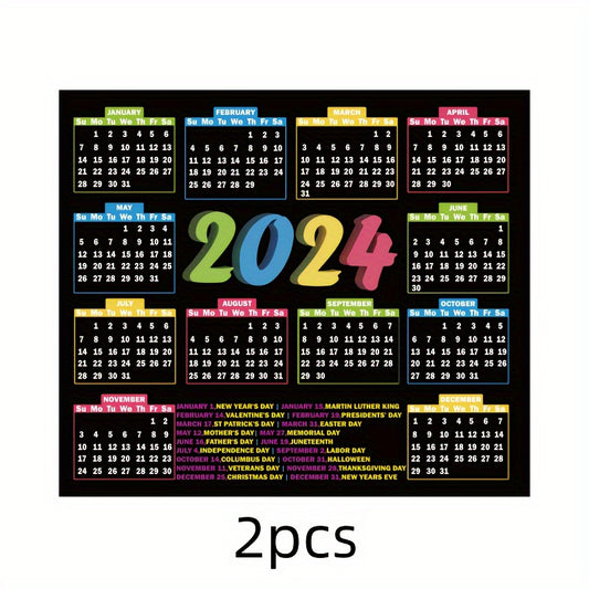 2pcs Calendar Mouse Pad for Women and Girls, Non-Slip Rubber Mouse Pad