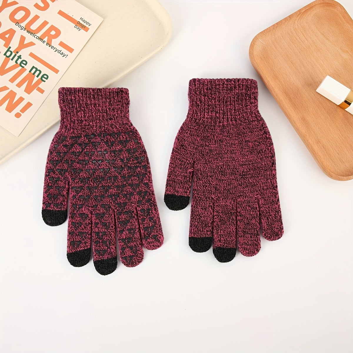 Winter Knit Gloves Cycling Gloves Coldproof Touch Screen Warm Gloves Men Women