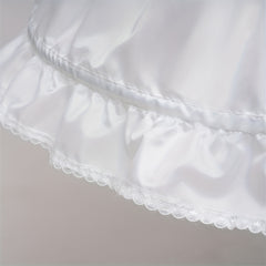 Kids Petticoat A Line 3 Hoops One Layer Lace Trim Dress Underskirt