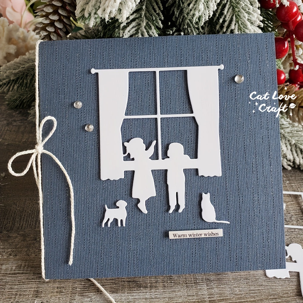 Catlove Christmas Window Metal Cutting Dies for DIY Craft