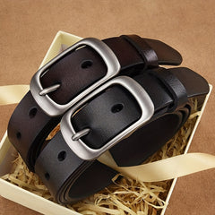 Men's Leather Belt Pin Buckle Casual Jeans Pants Waist Strap High Belt