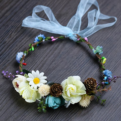 Flower Leaf Bridal Headband Tiara For Women Bride Party Wedding