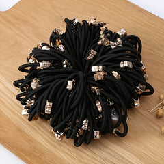 50pcs Girls Elastic Hair Ties Thick Hair Accessories Gift