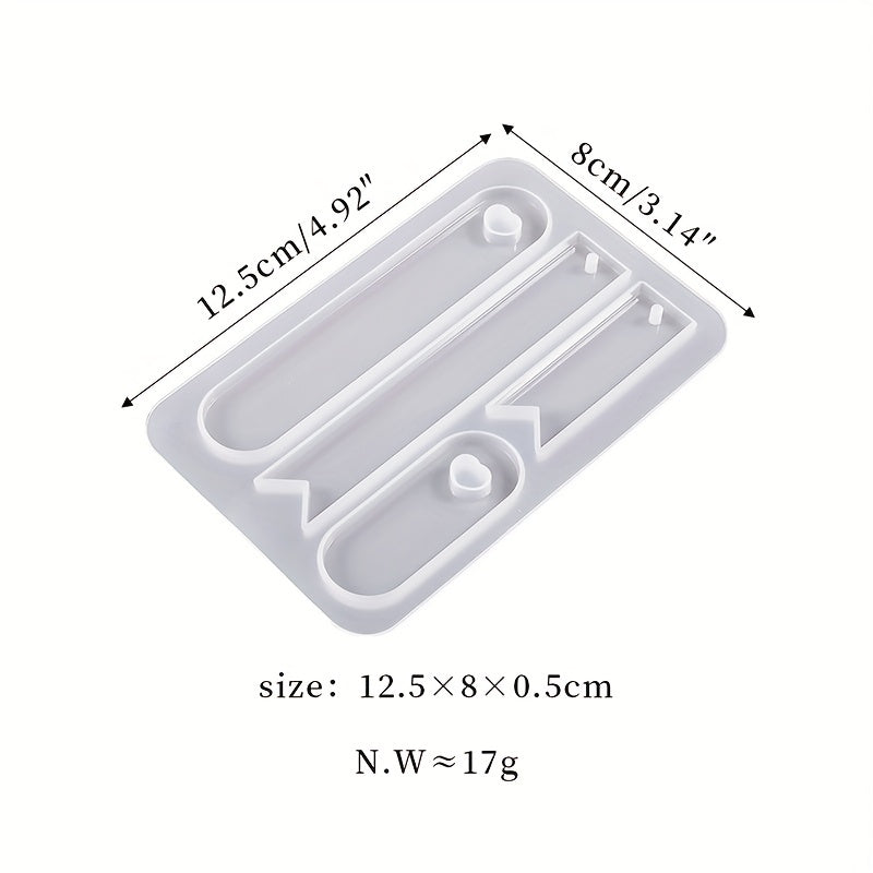 Rectangular Oval Bookmark Pendant Resin Mold Crystal Epoxy Jewelry Silicone Mold