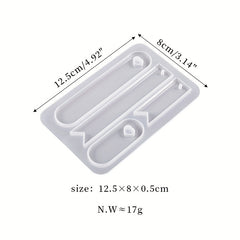 Rectangular Oval Bookmark Pendant Resin Mold Crystal Epoxy Jewelry Silicone Mold
