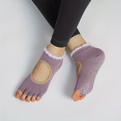 Breathable Yoga Socks Open Toe Anti-skid Sports Socks for Pilates