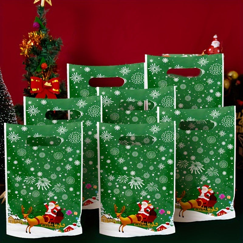 50pcs Green Christmas Family Party Gift Bags for Home Decor