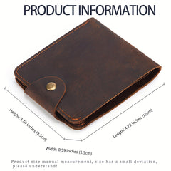 Men's Leather Money Clip Wallet Card Holder Coin Purse