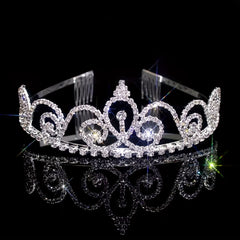 Rhinestone Headband Band Queen Crown Tiara Bridal Wedding Hair