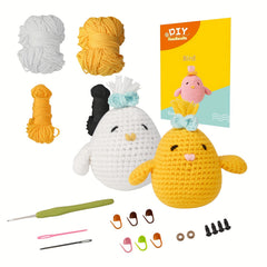 Beginner's Knitting Kit Bird Easy Hook Crochet Kit Step by Step