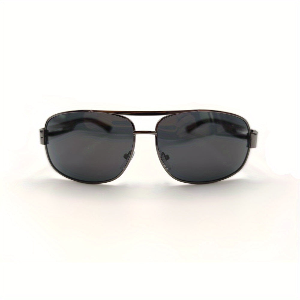 Men's Polarized Sunglasses with Metal Frame and UV400 Lenses
