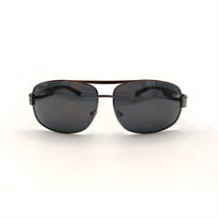 Men's Polarized Sunglasses with Metal Frame and UV400 Lenses