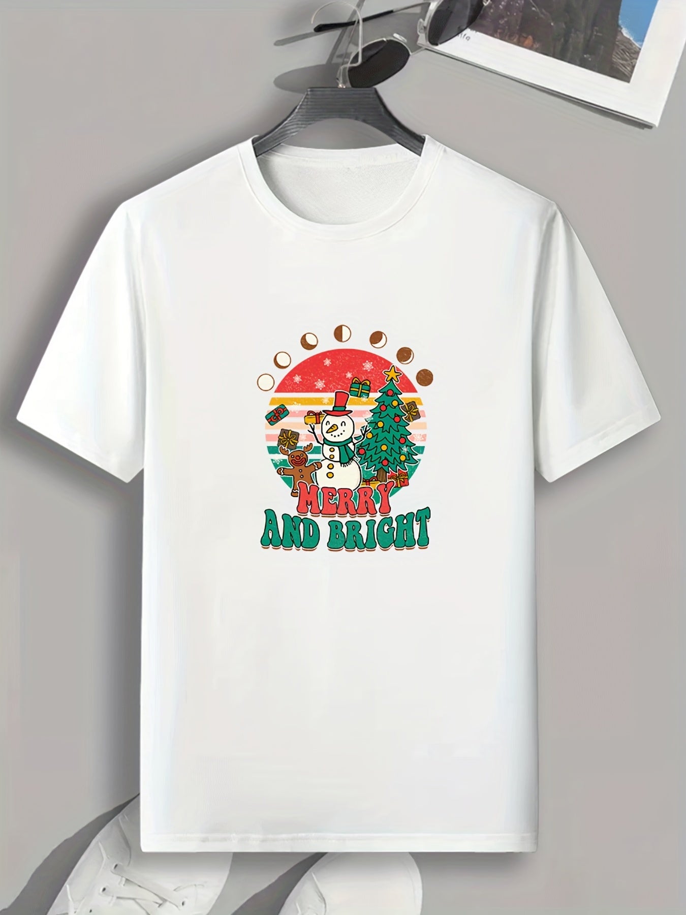 Men's Vintage Style Crew Neck T-Shirt for Spring & Summer