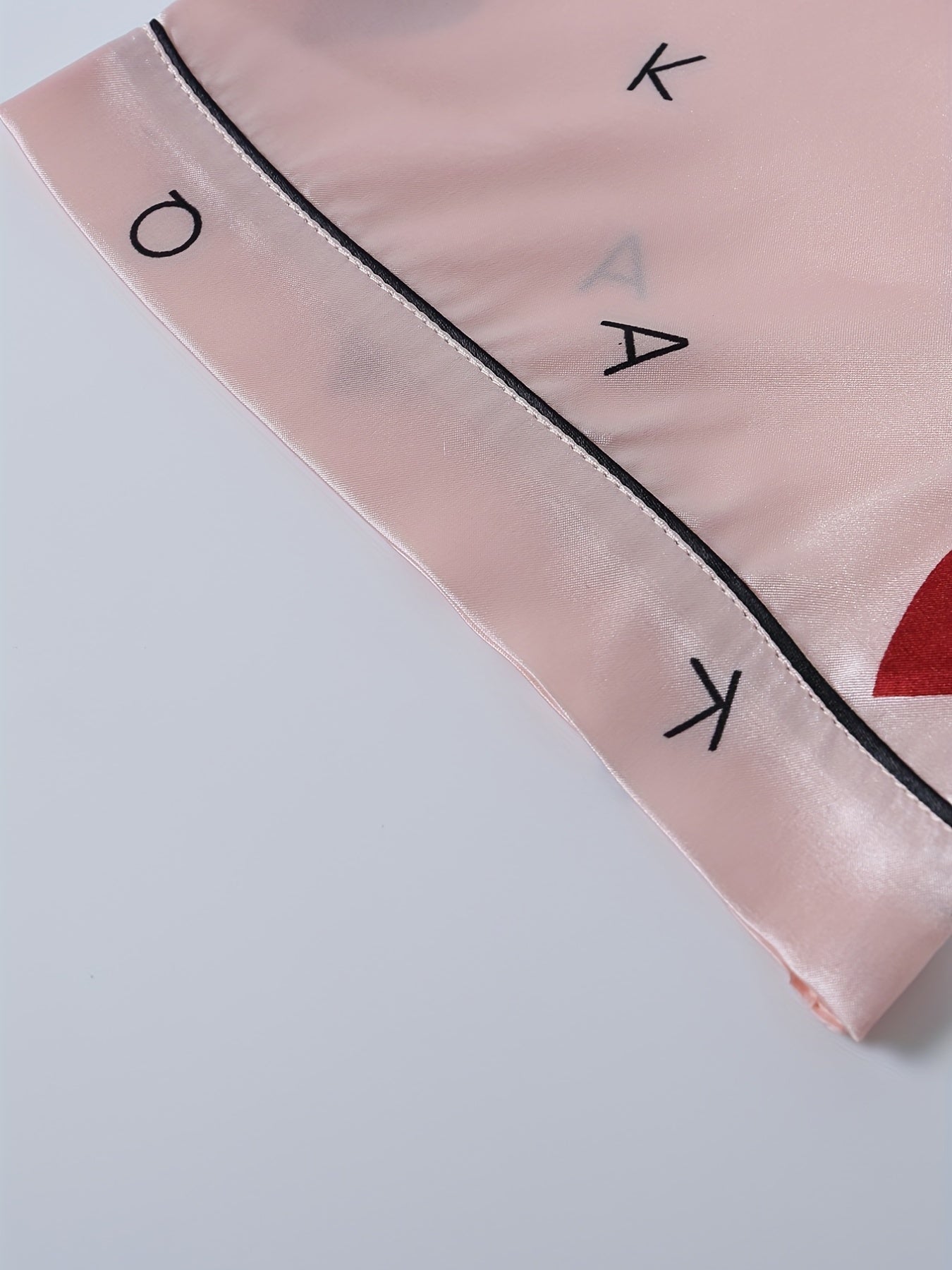 Nightdress Women's Plus Satin Heart & Letter Print Sleep Dress