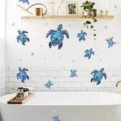 4pcs Creative Turtle Wall Stickers Bedroom Living Room Bathroom Refrigerator