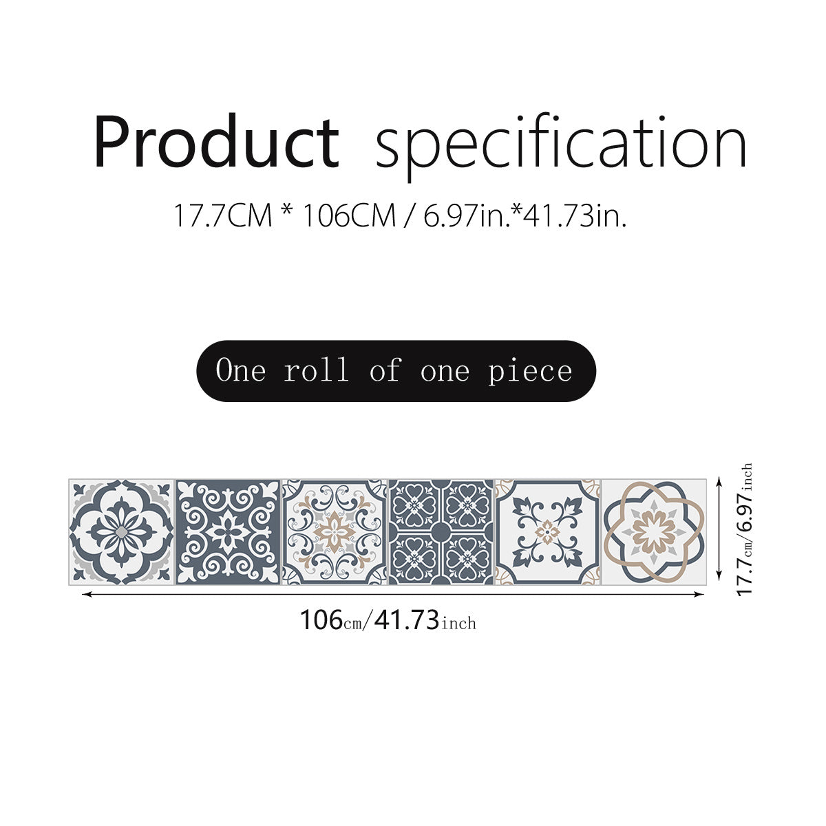 Mediterranean Printed Stair Stickers for Walls Floors