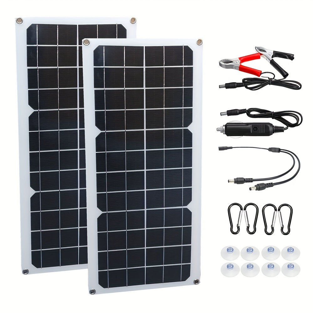 2pcs 30W 60W Solar Panel Kit for Car Yacht RV Boost