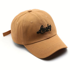 Embroidered Curved Brim Baseball Cap for Spring/Autumn