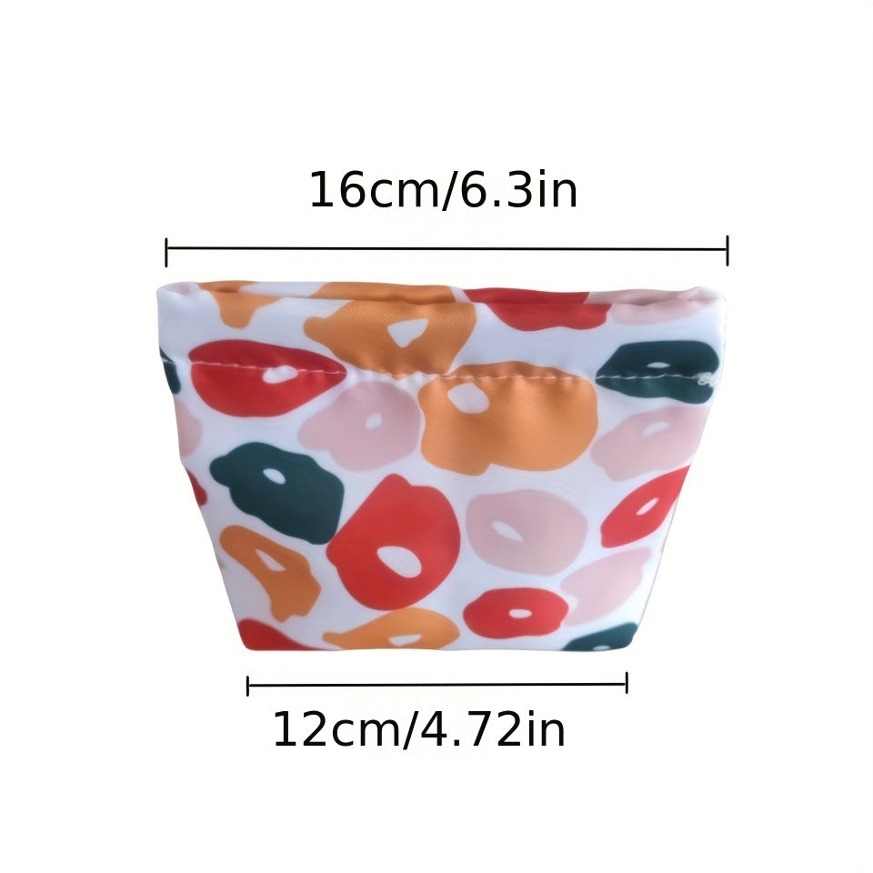 Self Closing Small Makeup Pouch Mini Travel Storage Bag For Women