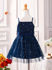 Girls' Sparkle Stars Mesh Cami Dress