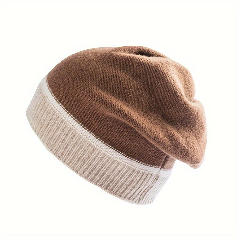 Knitted Ear Protection Beanie for Autumn & Winter, Warm Keeping Hat