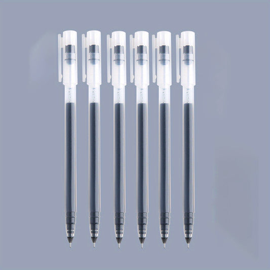 6pcs/10pcs Large Capacity 0.5mm Needle Tube Gel Pen for Students Office Writing