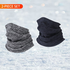 2pcs Winter Fleece Neck Gaiter Balaclava Windproof Face Mask