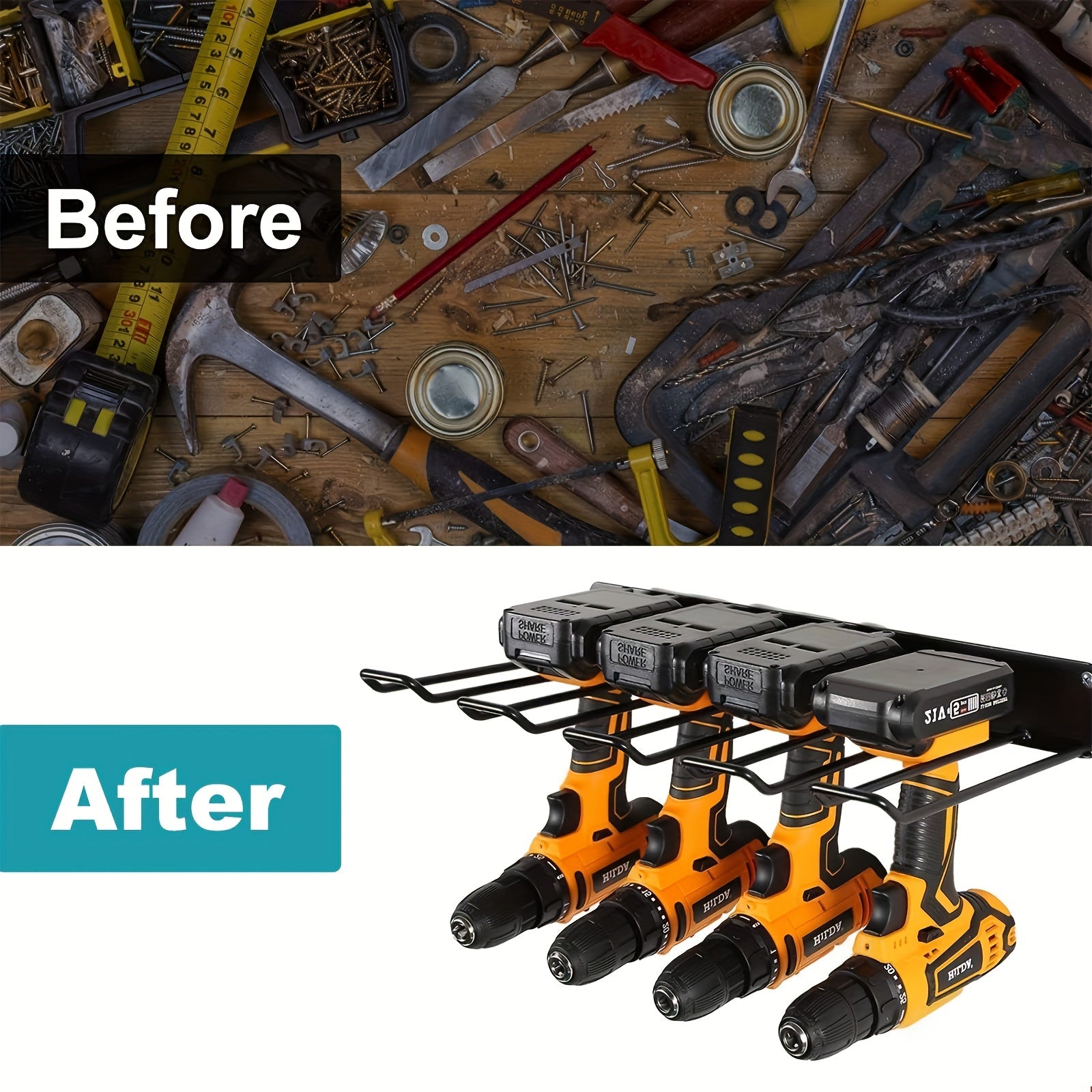 Power Tool Organizer Drill Organizer Wall Mount Garage Storage Shelves